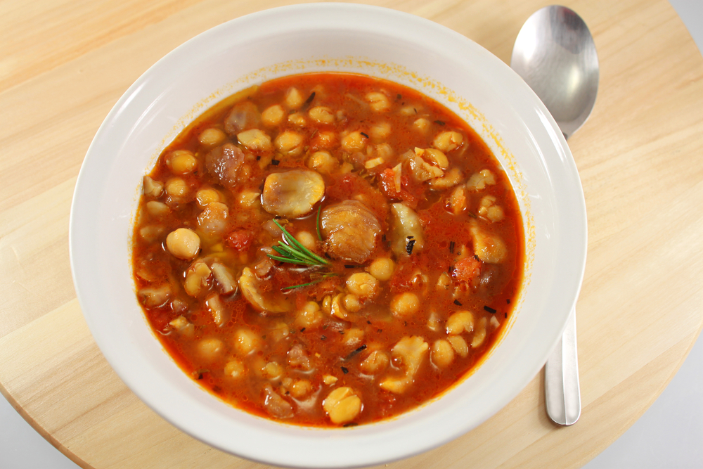 Zuppa di ceci e castagne